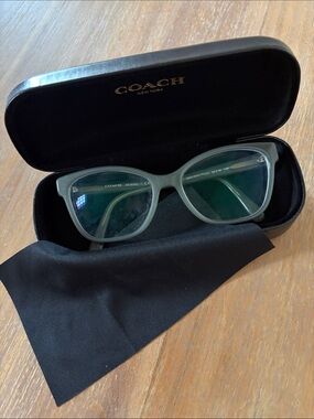 Coach Translucent Light Green Cat-Eye Glasses